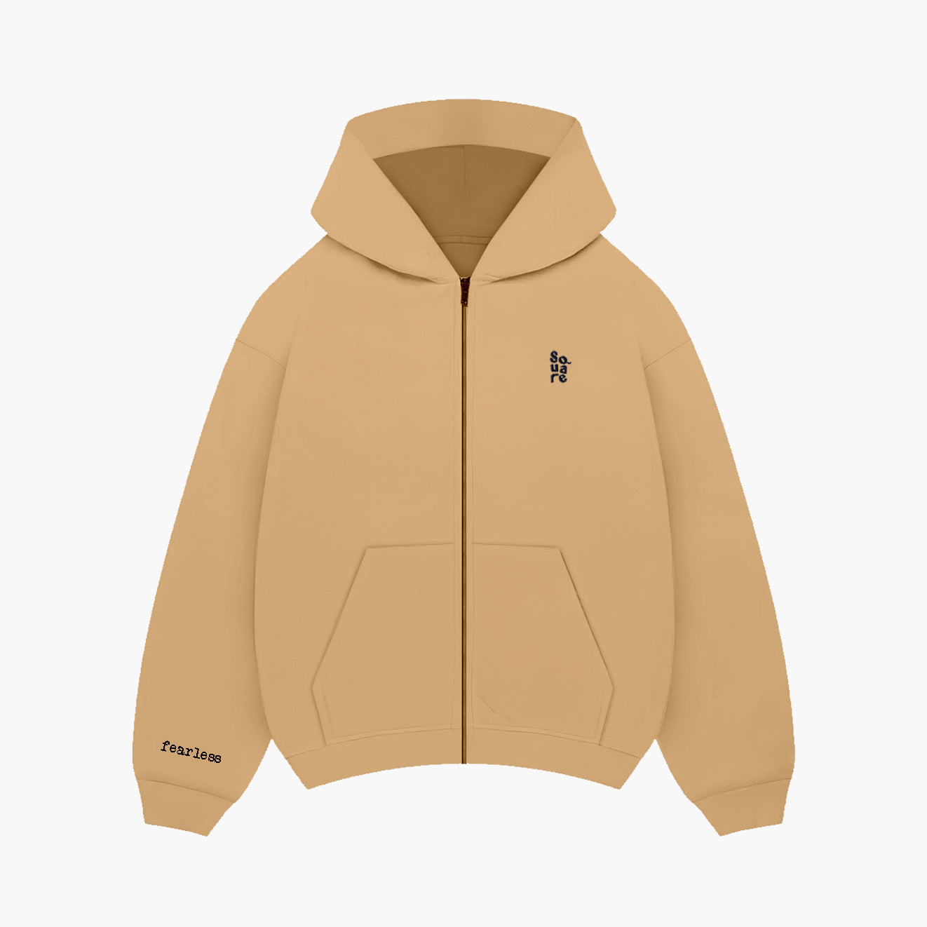 Fearless - Coffee Zipper Hoodie