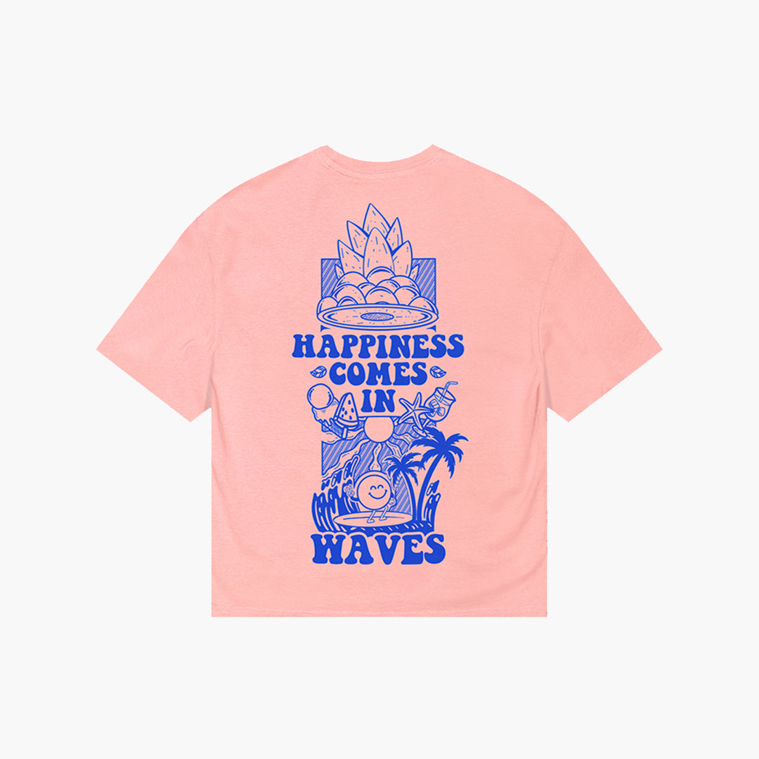Happiness Comes in Waves Oversized Tee