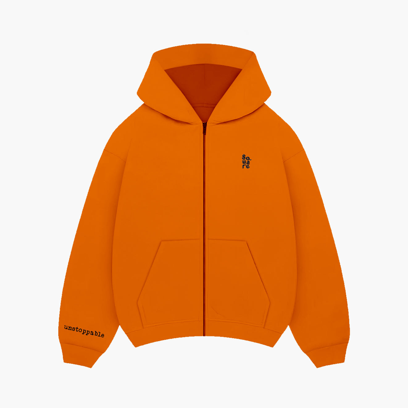 Unstoppable - Orange Zipper Hoodie