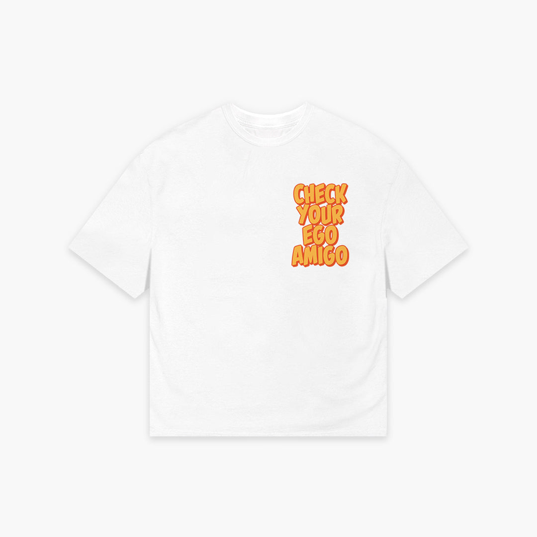 Ivory Check Your Ego Amigo Oversized Tee