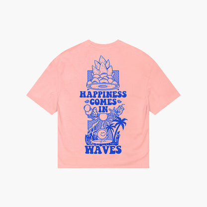 Happiness Comes in Waves Oversized Tee