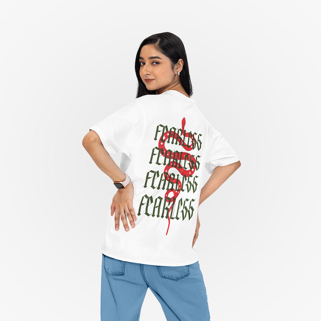Ivory Fearless Oversized Tee
