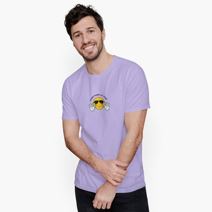 Violet Everything Is Fine Regular Fit Tee