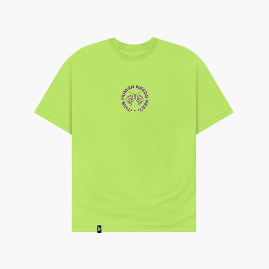 Lime This Human Needs Rest Regular Fit Tee