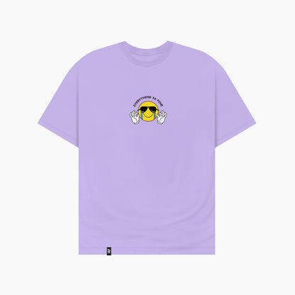 Violet Everything Is Fine Regular Fit Tee
