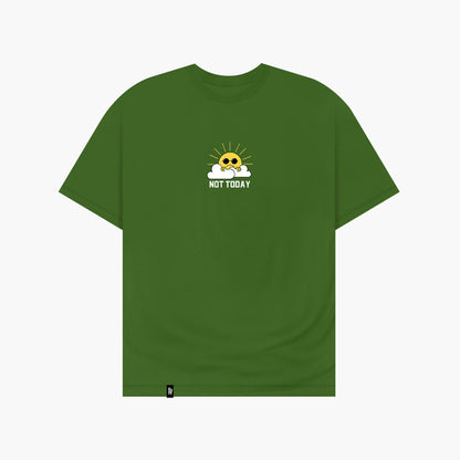 Olive Not Today Regular Fit Tee