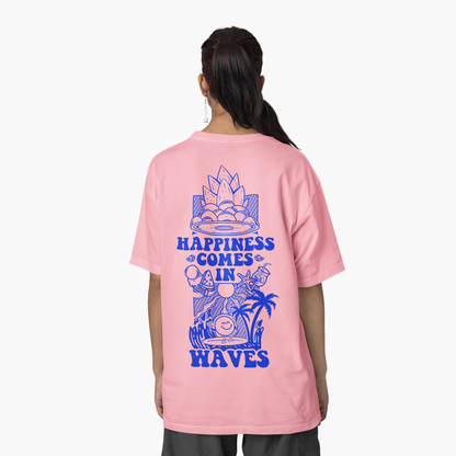 Happiness Comes in Waves Oversized Tee